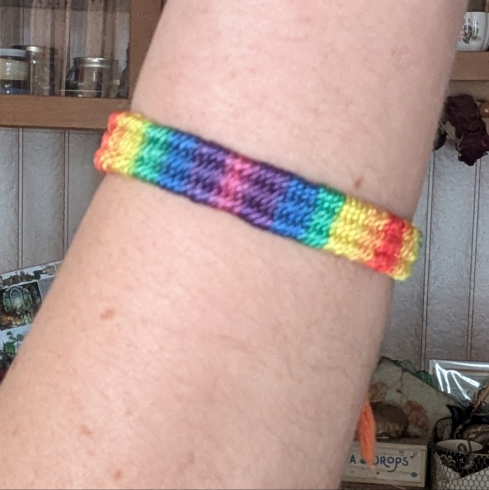 Colorful Rainbow Woven Bracelet
